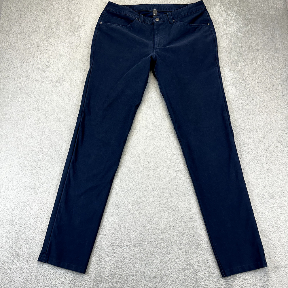 LULULEMON ABC Slim Fit Utilitech Pants Blue Jeans Stretch Mens 32x32 Office